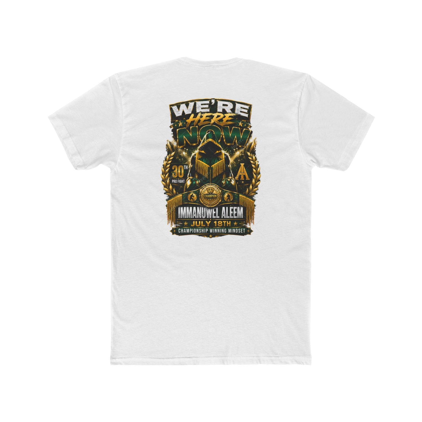 Crowned Initials Custom Tee — "Immanuwel Aleem July 18th" Memorial/Anniversary T-Shirt